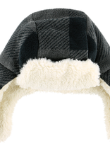 Kids Lazy One - Infant Bomber Cap Grey Plaid (S)