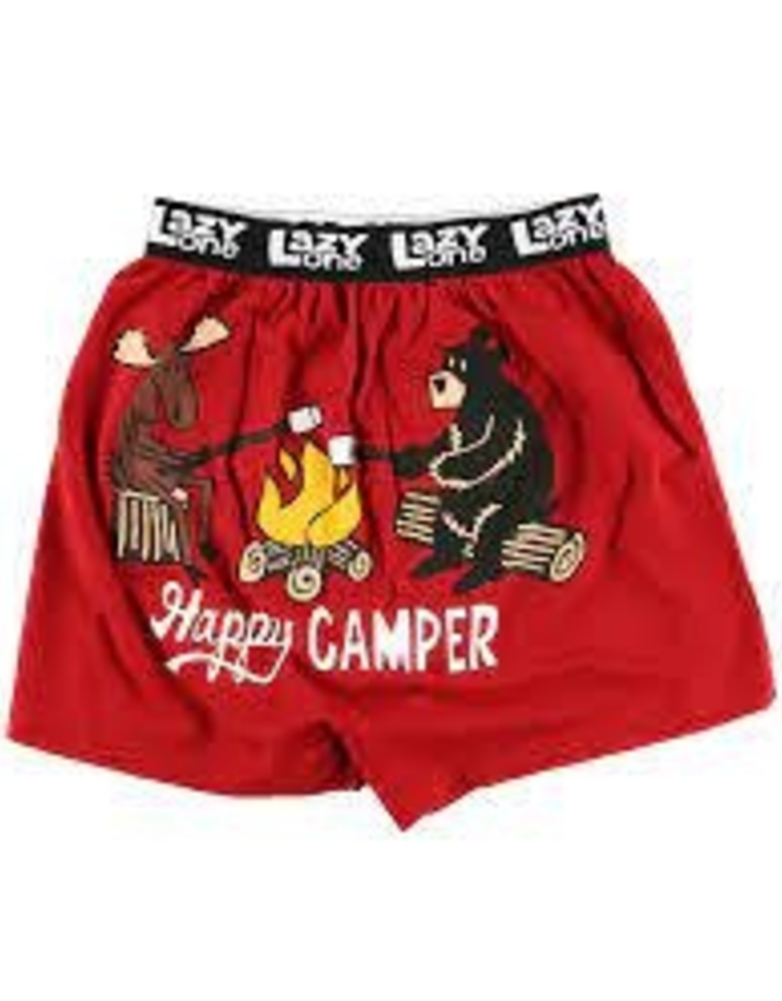Mens Lazy One - Happy Camper Boxer Briefs    (XL)