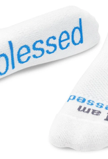 Apparel Bargain Barn - Notes to Self: I am Blessed White/Carolina Blue - S