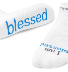 Apparel Notes to Self: I am Blessed White/Carolina Blue - S