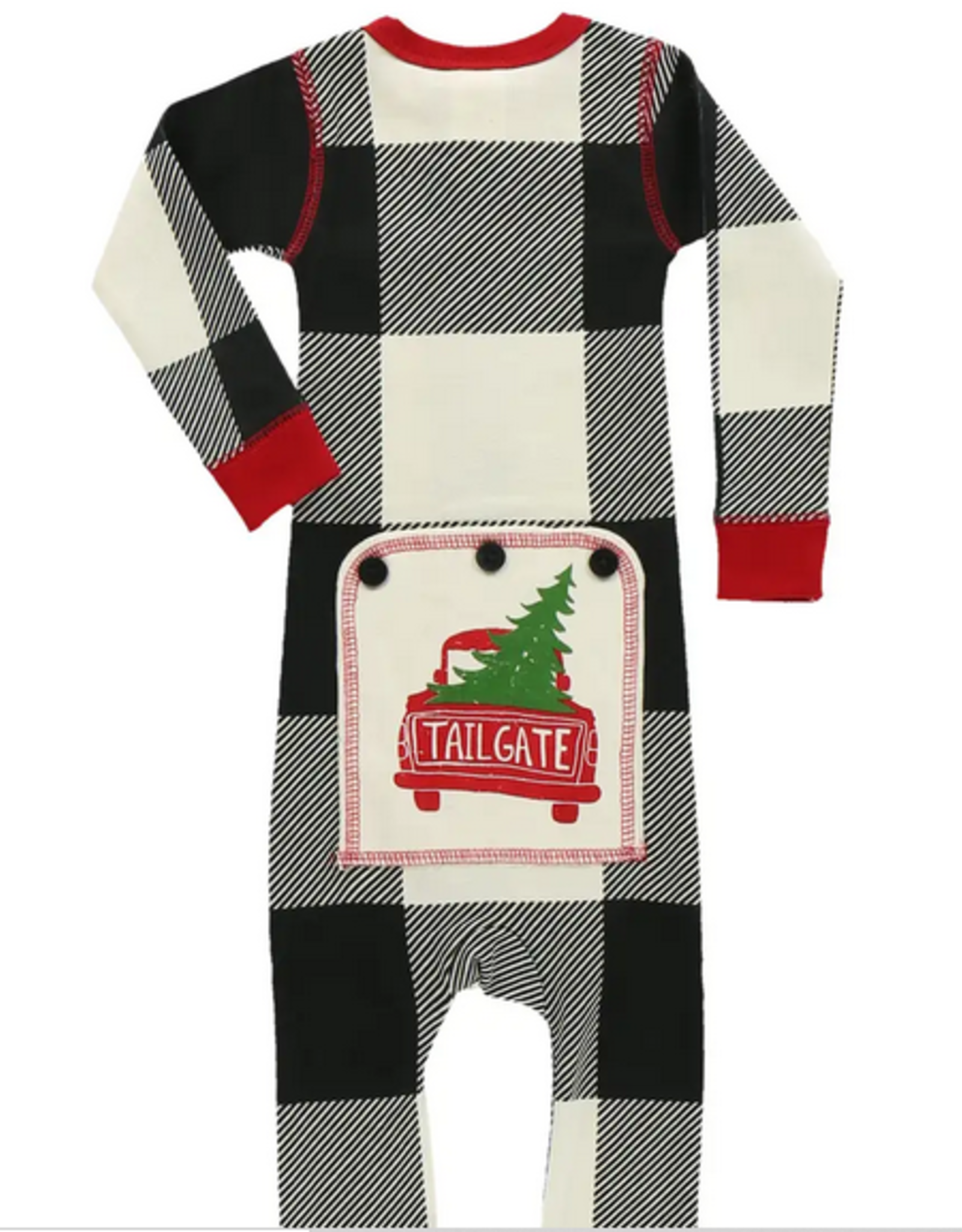 Apparel Lazy One Kids Flapjack Onesie: Tailgate Plaid (10)