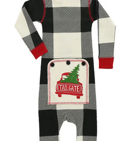 Apparel Lazy One Kids Flapjack Onesie: Tailgate Plaid (10)
