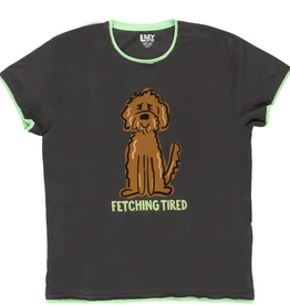 Lazy One Women's Pajama Tee: Fetching TIred (L)