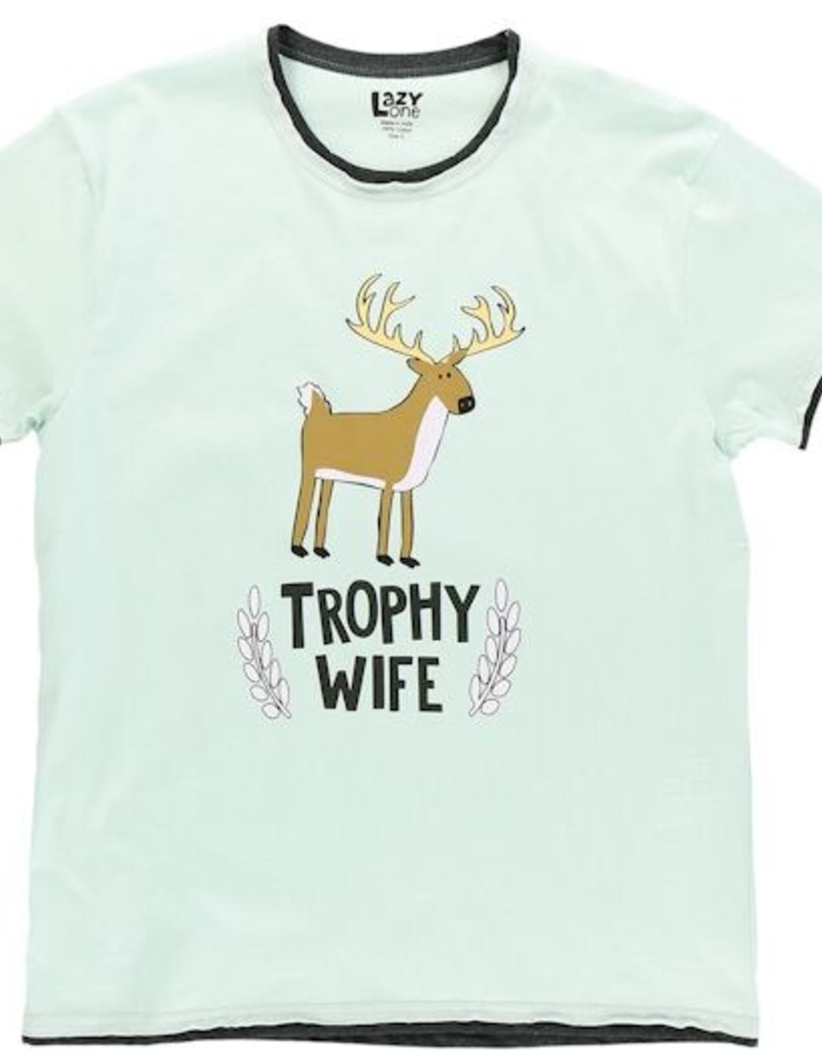 Apparel Lazy One Women's Pajama Tee: Trophy Wife (S)
