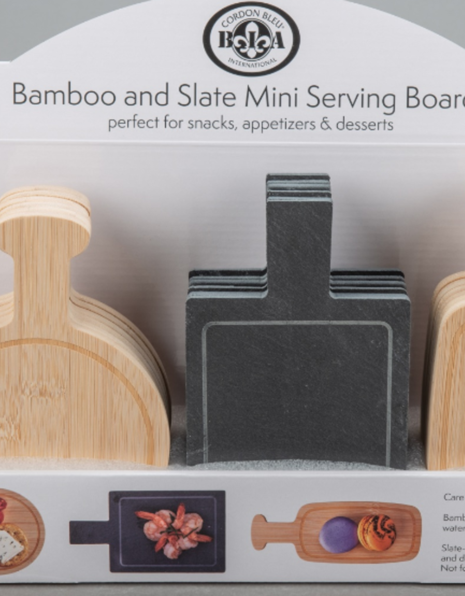 Kitchen BIA - Bamboo & Slate Mini Tapas Serving Boards (Mini) Assorted