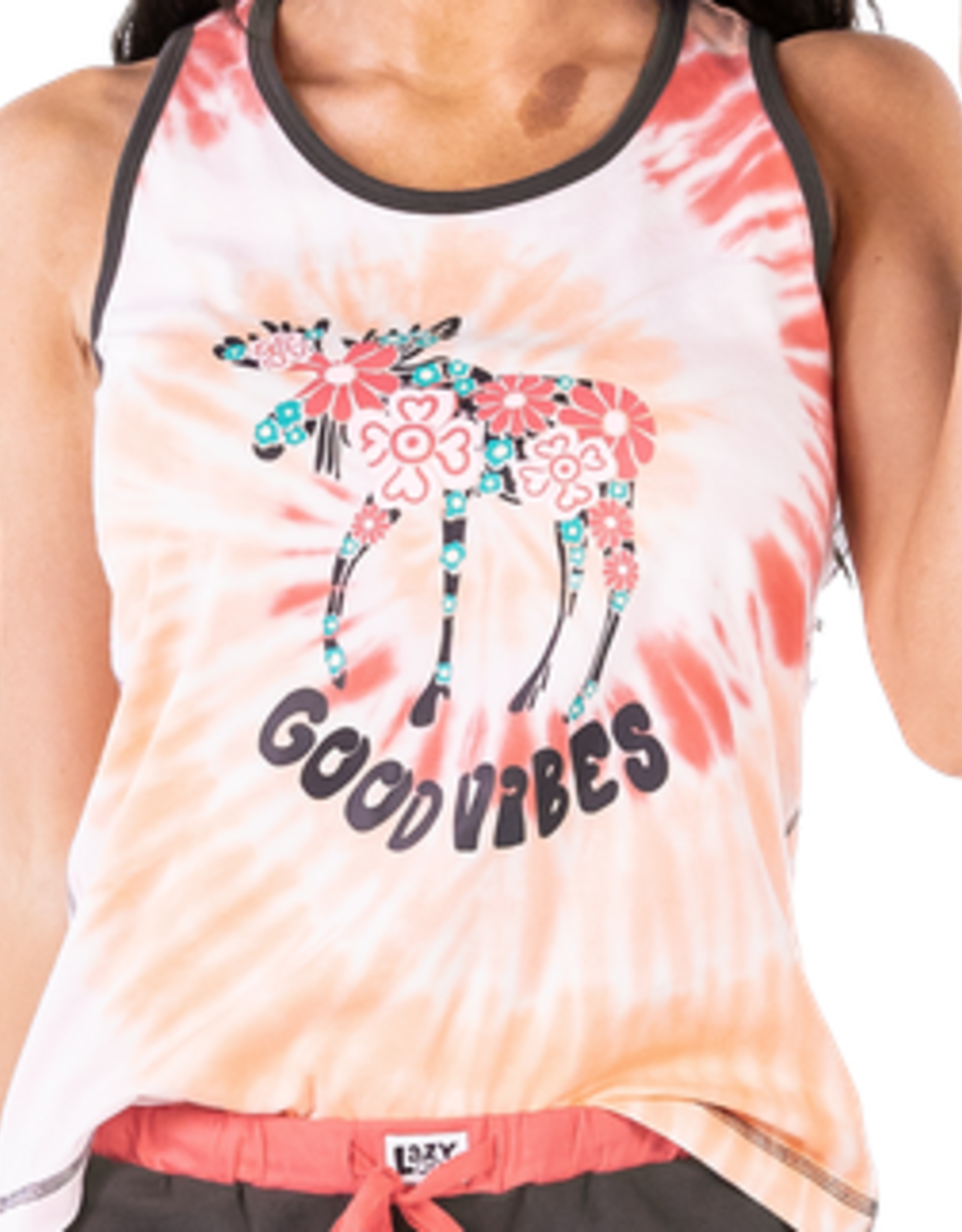 Apparel Lazy One Women's Good Vibes PJ Tank Top: (L)