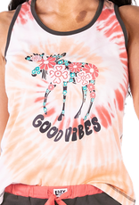 Apparel Lazy One Women's Good Vibes PJ Tank Top: (M)