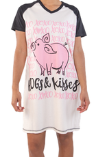Apparel Lazy One Women's Nightshirt: Hogs & Kisses (S/M)