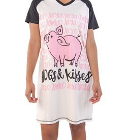 Apparel Lazy One Women's Nightshirt: Hogs & Kisses (S/M)