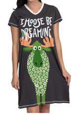 Lazy One Women's Nightshirt: I Moose be Dreaming (L/XL)