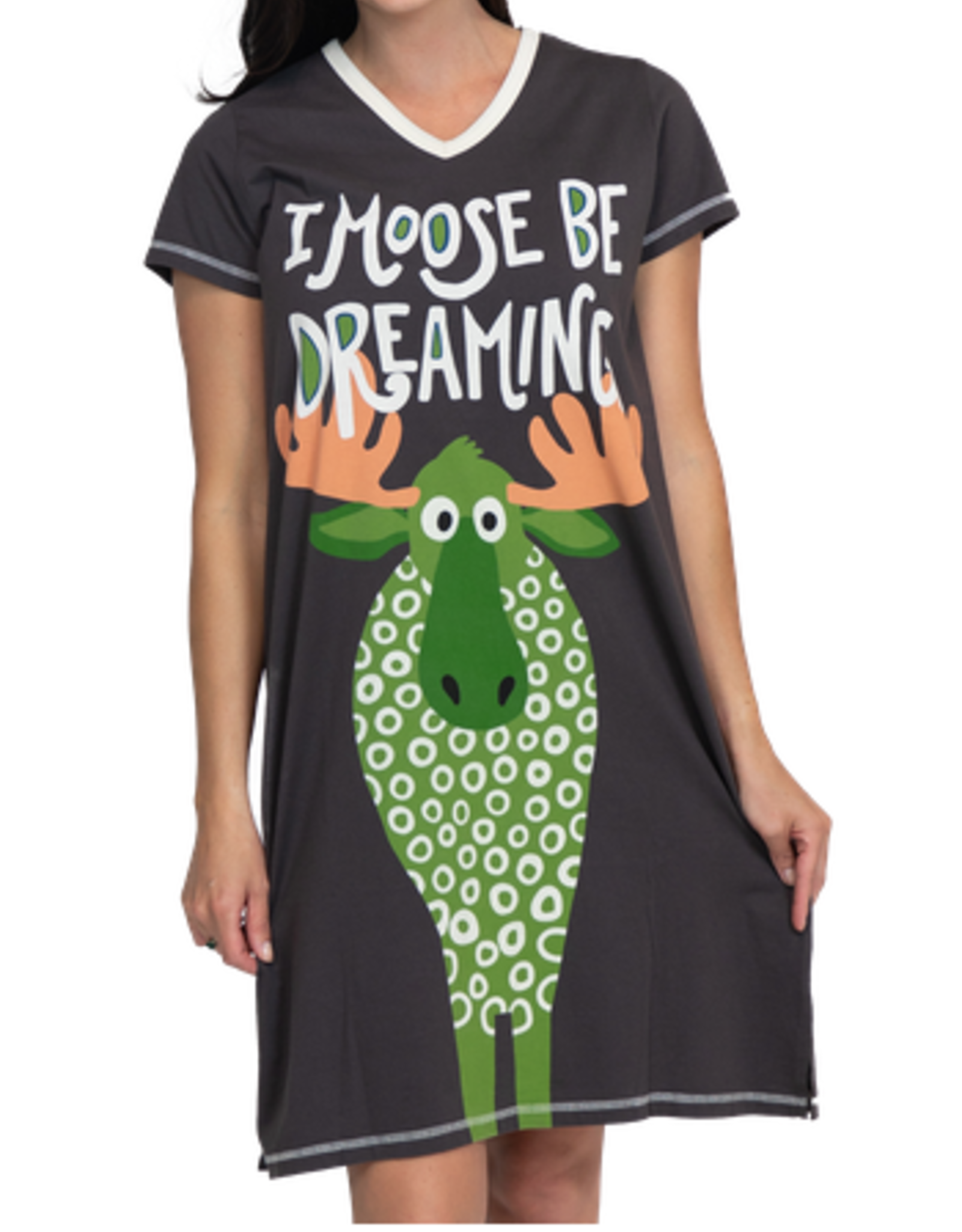 Lazy One Women's Nightshirt: I Moose be Dreaming (L/XL)