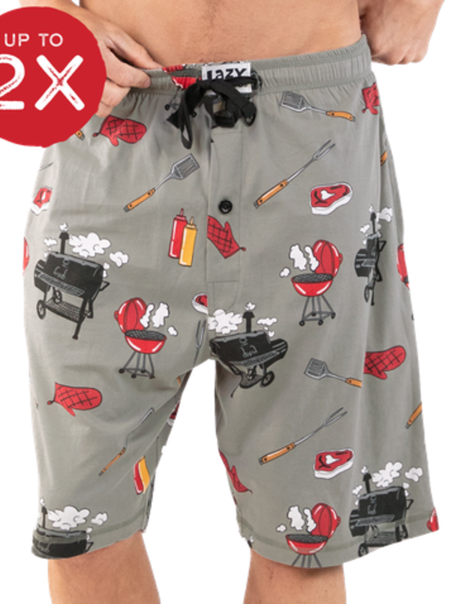 Mens Lazy One Men's PJ Shorts: Grillin' (M)