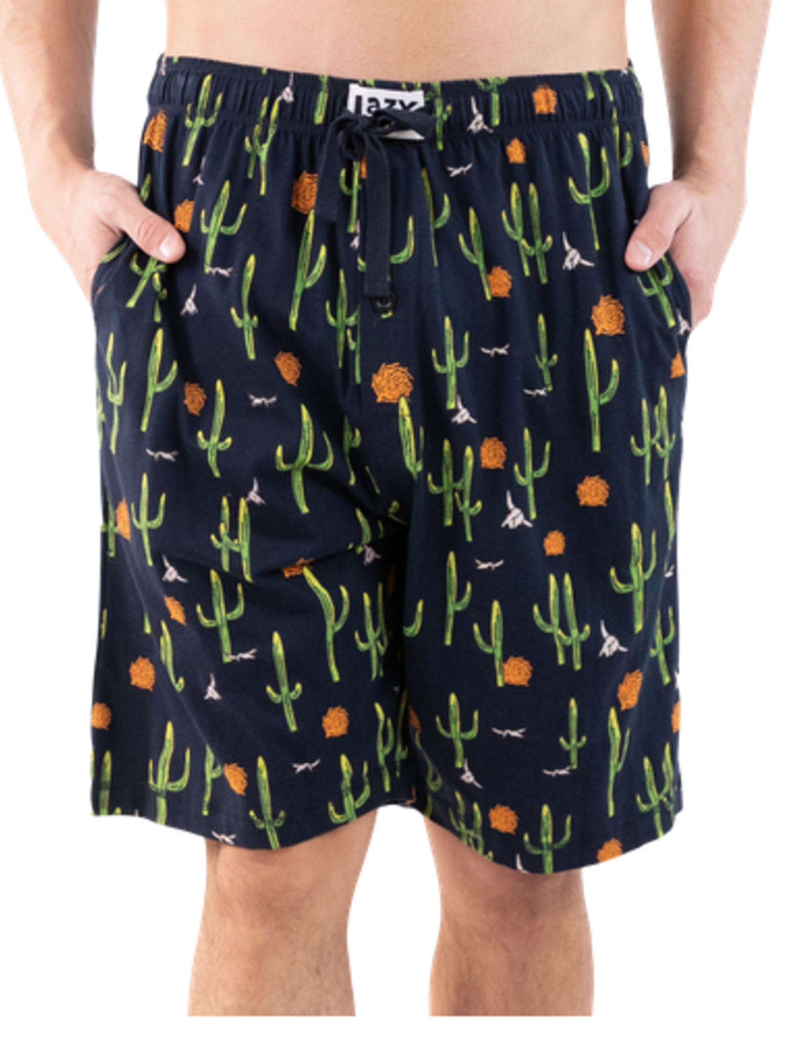 Lazy One Men's PJ Shorts: Cactus (L)