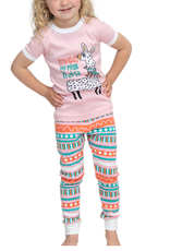 Apparel Lazy One Kids PJ Set: No Prob Llama Short Sleeve (3T)