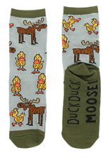 Apparel Lazy One Kids Sock: Duck Duck Moose Grey (L)(2-5)