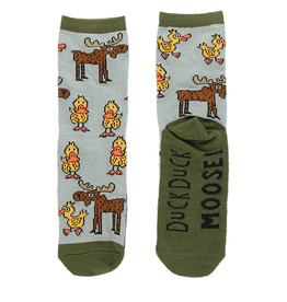 Apparel Lazy One Kids Sock: Duck Duck Moose Grey (L)(2-5)