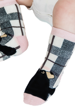 Apparel Lazy One Infant Sock: Bear Hug Pink (S)(6 -12M)