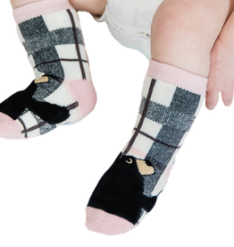 Apparel Lazy One Infant Sock: Bear Hug Pink (12 -24M)
