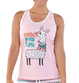 Apparel Lazy One Women's PJ Tank: No Prob Llama (L)