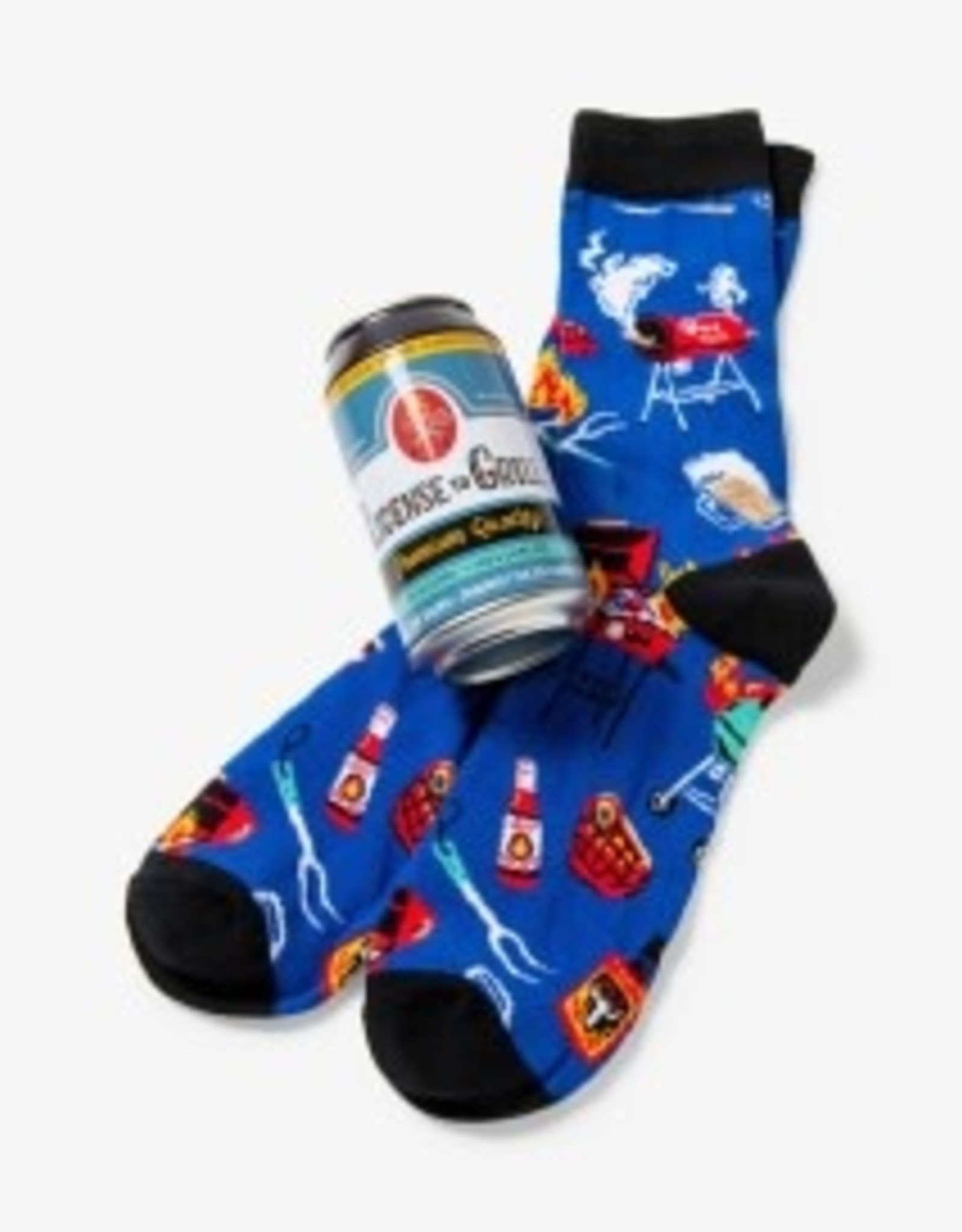 Apparel Little Blue House Beer Can Socks - License to Grill