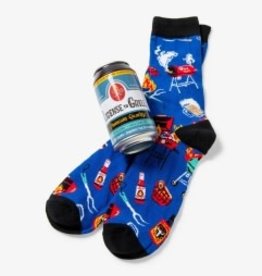 Apparel Little Blue House Beer Can Socks - License to Grill