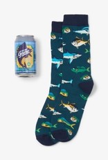 Apparel Little Blue House Beer Can Socks - Game Fish