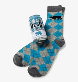 Apparel Little Blue House Beer Can Socks - An Ice Cold Bear