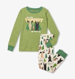 Little Blue House Kids Pajama Set - May the Forest Be With You Size 3