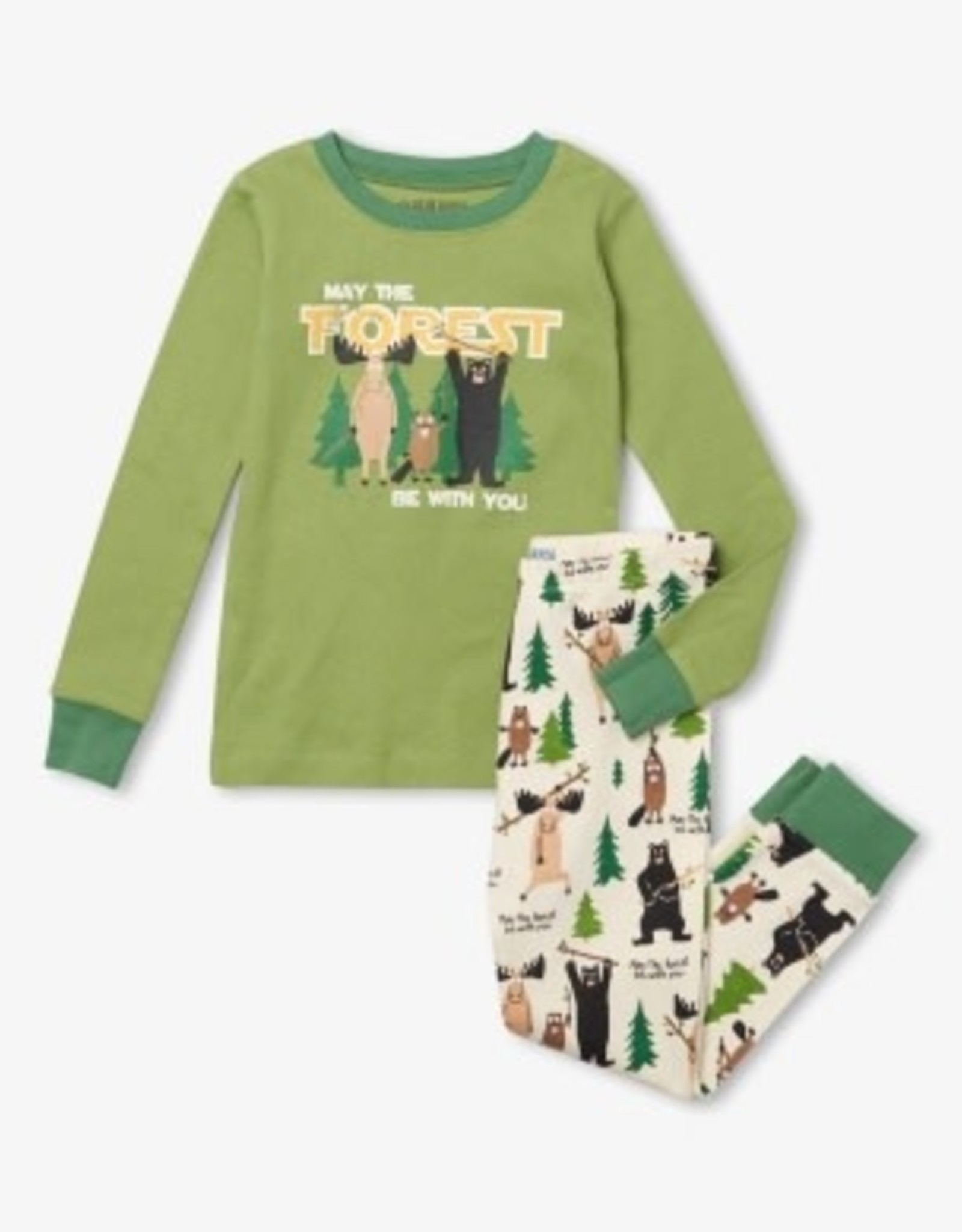 Apparel Little Blue House Kids Pajama Set - May the Forest Be With You Size 4