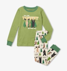 Apparel Little Blue House Kids Pajama Set - May the Forest Be With You Size 6