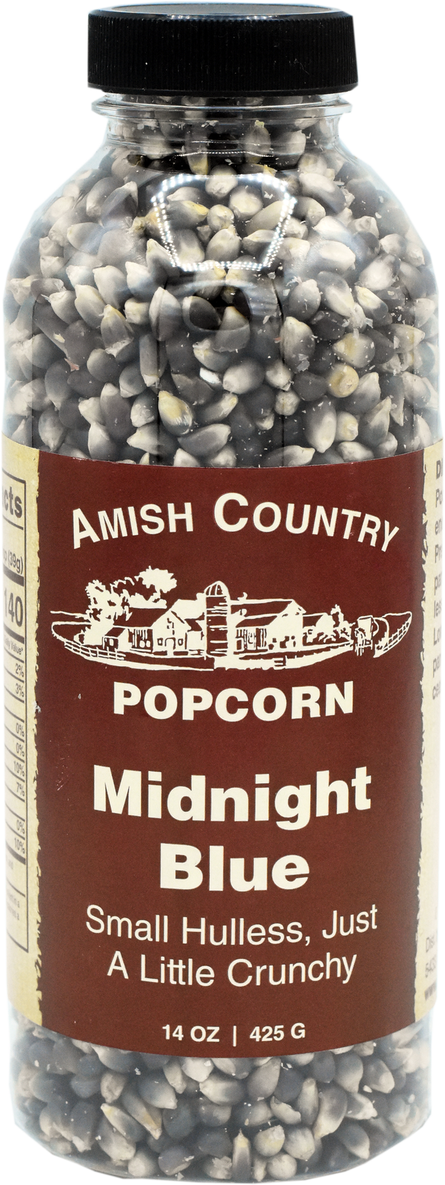 Amish Country Popcorn Midnight Blue Popcorn Kernels 14 oz Bottle The