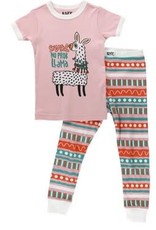 Apparel Lazy One Kids PJ Set: No Prob Llama Short Sleeve (2T)