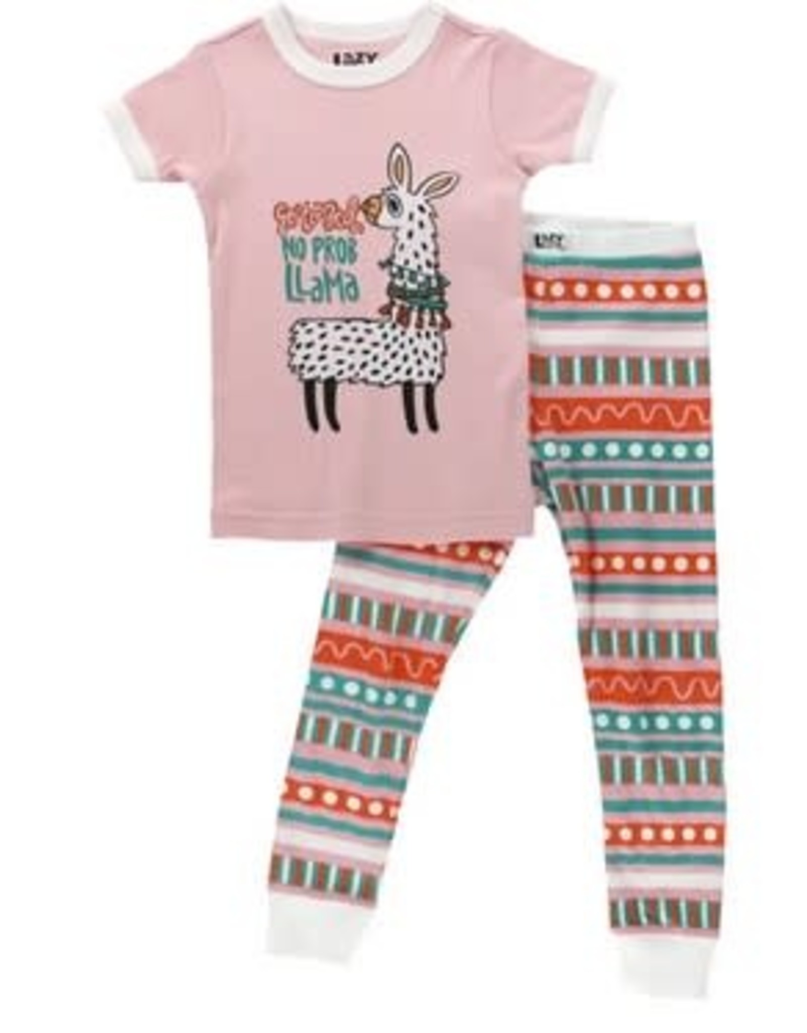 Apparel Lazy One Kids PJ Set: No Prob Llama Short Sleeve (2T)