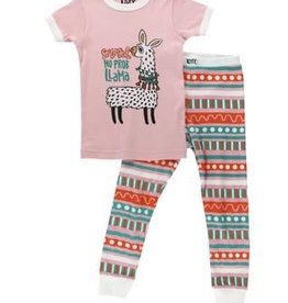 Apparel Lazy One Kids PJ Set: No Prob Llama Short Sleeve (2T)