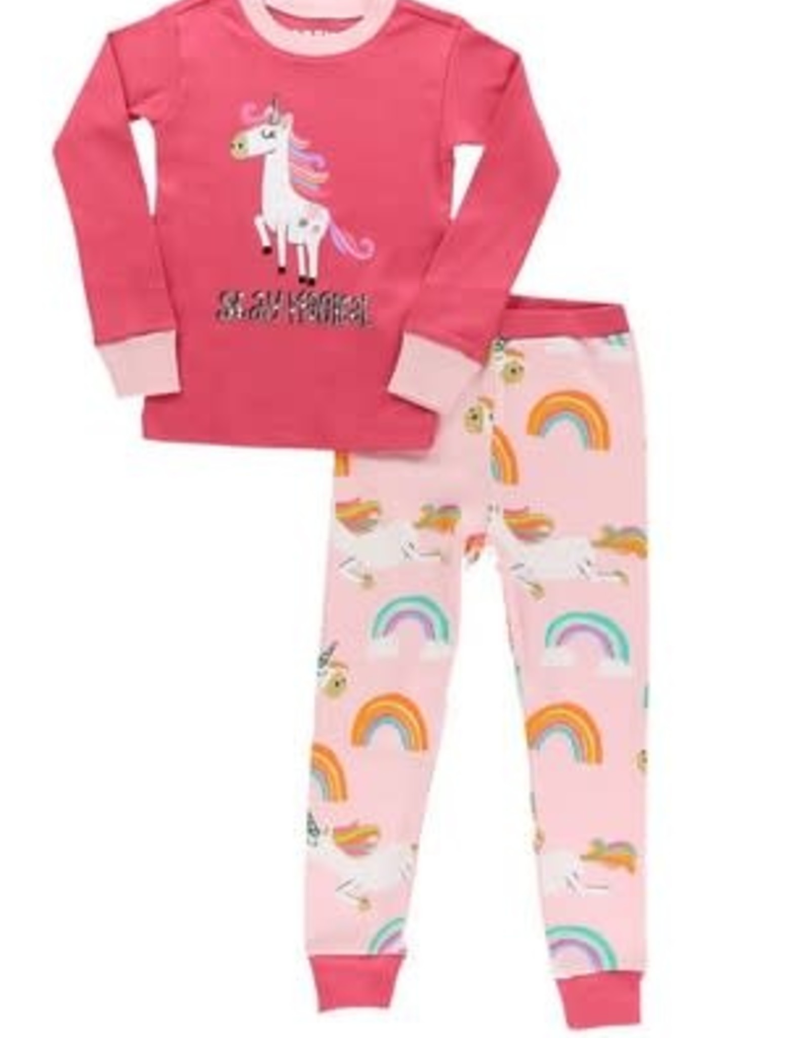 Lazy One Kids PJ Set: Magical Unicorn 3T