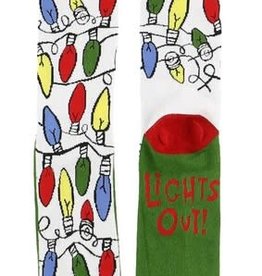 Lazy One Crew Sock: Lights Out (One Size)