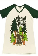 Apparel Lazy One Women's Nightshirt - Need Hug Bigfoot S/M
