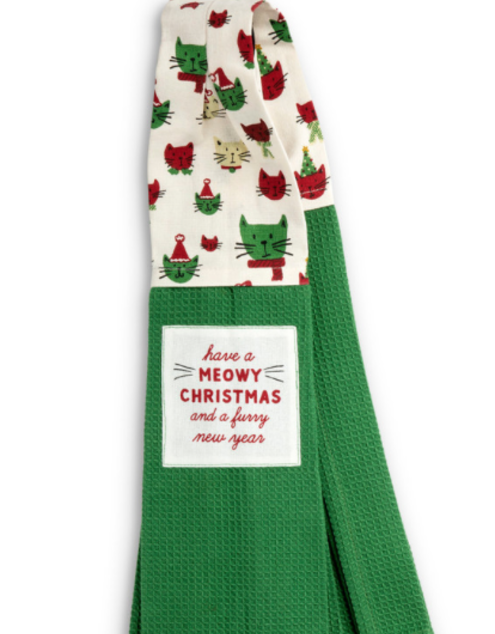 Christmas Demdaco - Meowy Christmas No More Dirty Paws Kitchen Boa