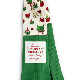 Christmas Demdaco - Meowy Christmas No More Dirty Paws Kitchen Boa