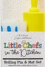 Kids CR Gibson - Little Chefs in the Kitchen Rolling Pin & Mat Set