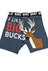 Mens Lazy One - I Like Big Bucks  Boxer Briefs  (L)