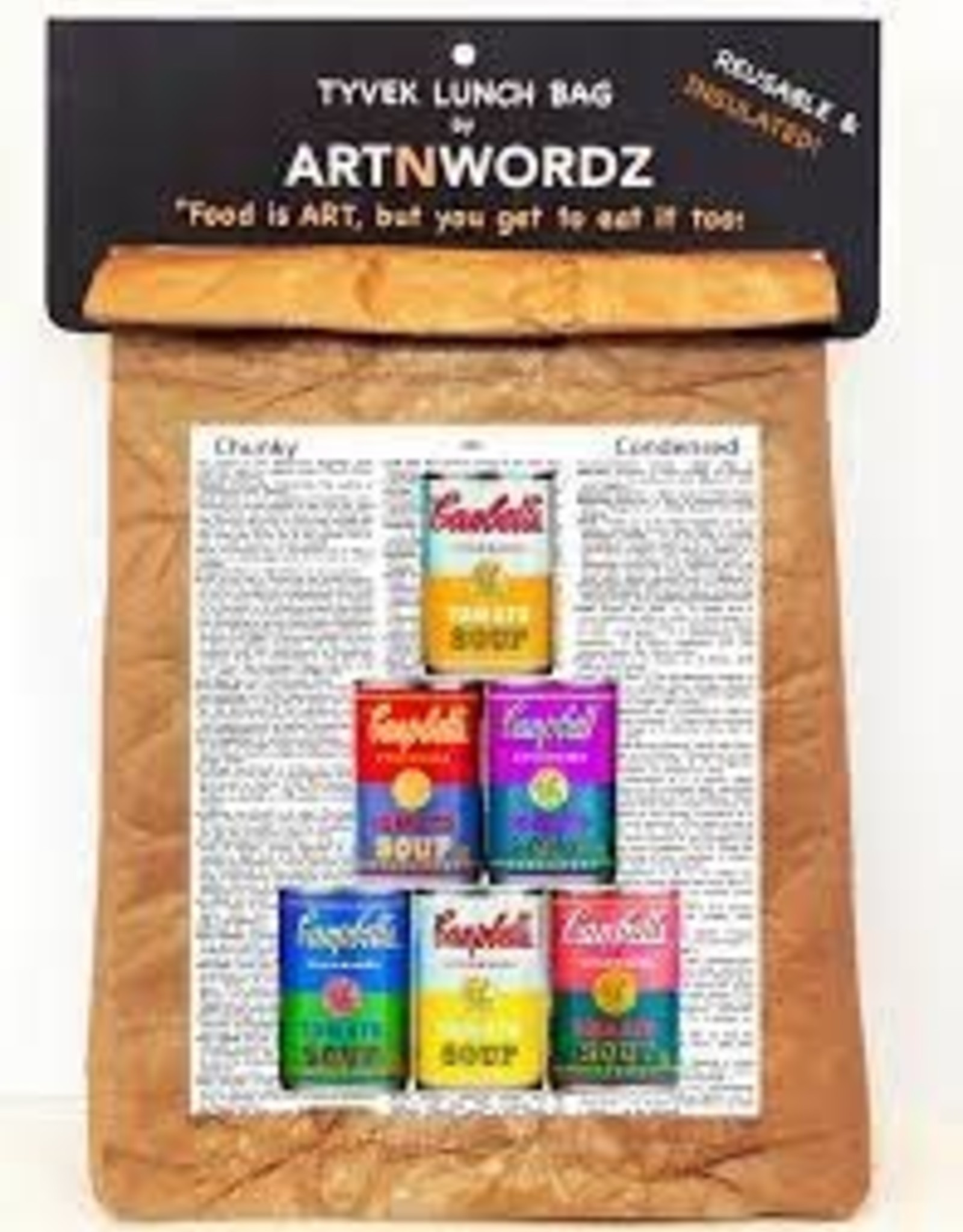Kitchen Artnwordz - Stacked Cans Lunch Bag