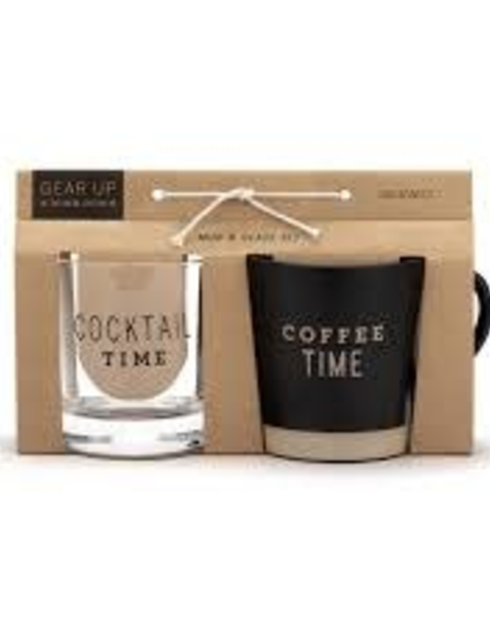 Kitchen Demdaco - Coffee Time Mug and Rocks Glass Set