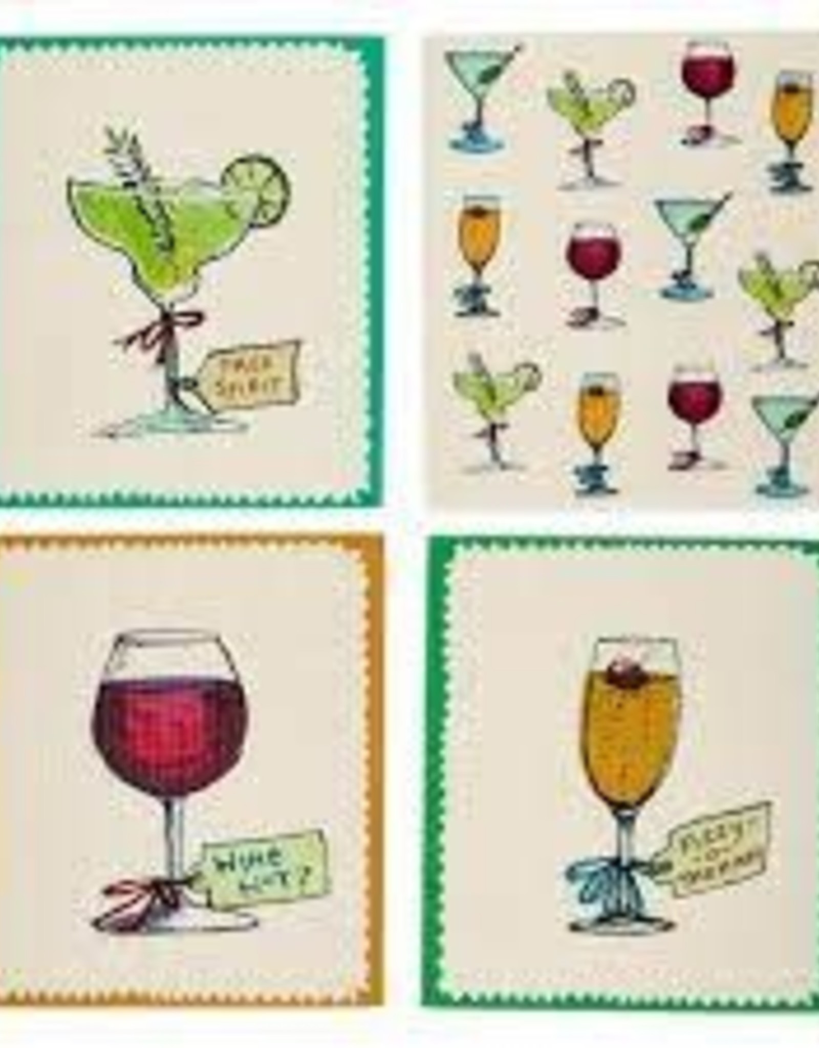 Kitchen Two's Company - In Good Spirits Kitchen Cloths Set of 2