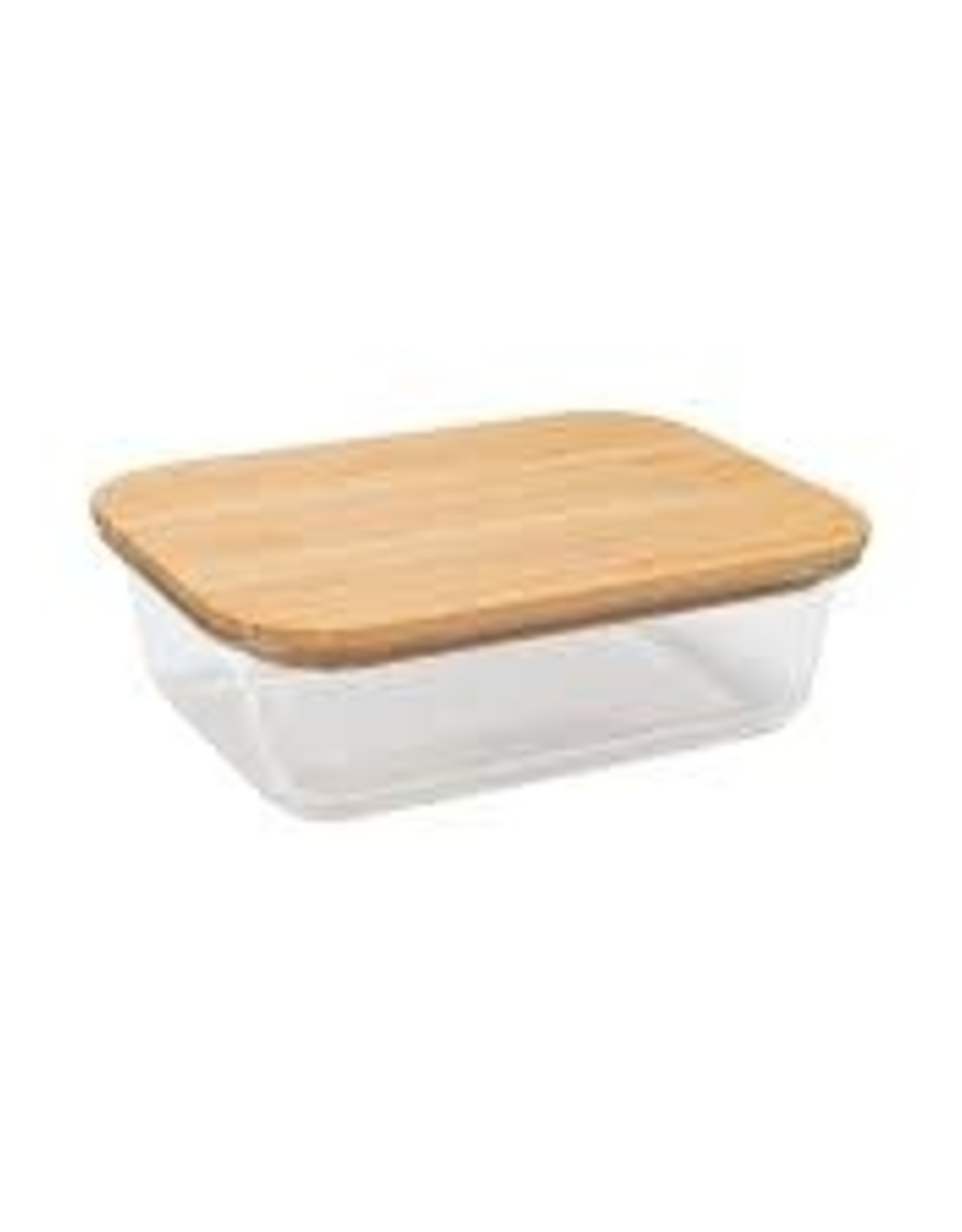 Kitchen BIA -  Glass Dish with Bamboo Lid Rectangle 14oz