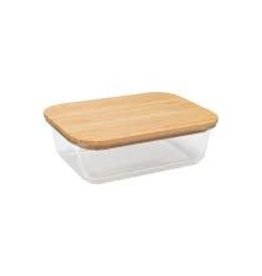 Kitchen BIA -  Glass Dish with Bamboo Lid Rectangle 14oz
