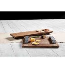 Kitchen Mud Pie - Reversible Riser Square Wood Serving Board