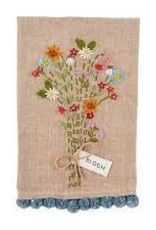 Kitchen Mud Pie - Bloom Embroidered Floral Towel Assorted