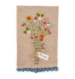 Kitchen Mud Pie - Bloom Embroidered Floral Towel Assorted