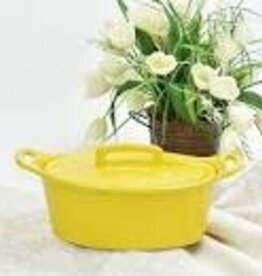 Kitchen OmniWare - Oval  Baker w/Lid Yellow (S)